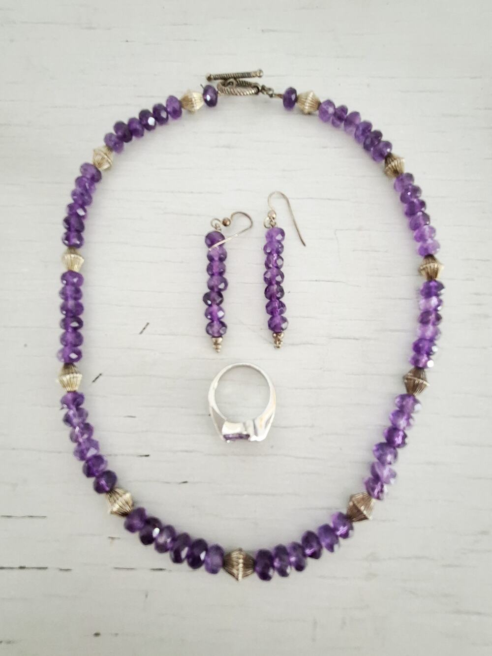 Vintage Purple Jewelry Set